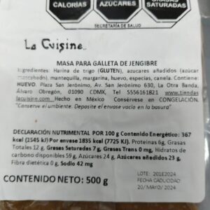 Masa para galleta de jengibre