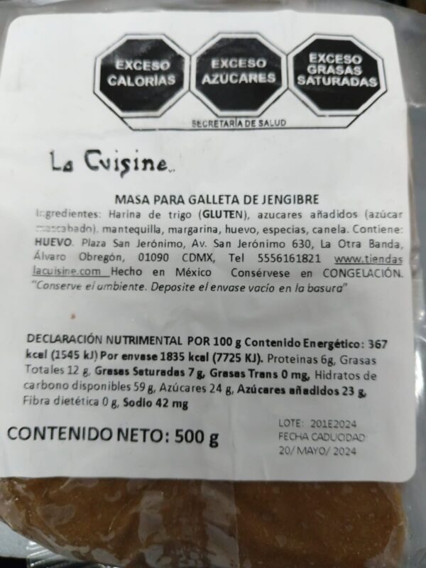Masa para galleta de jengibre